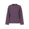 PIECES Curve Plus Size gestreepte top - donkerpaars