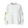 PIECES katoenen oversized sweater met tekst - grijs