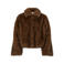 PIECES faux fur jas - donkerbruin