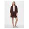 PIECES suèdelook regular fit blazer - donkerbruin