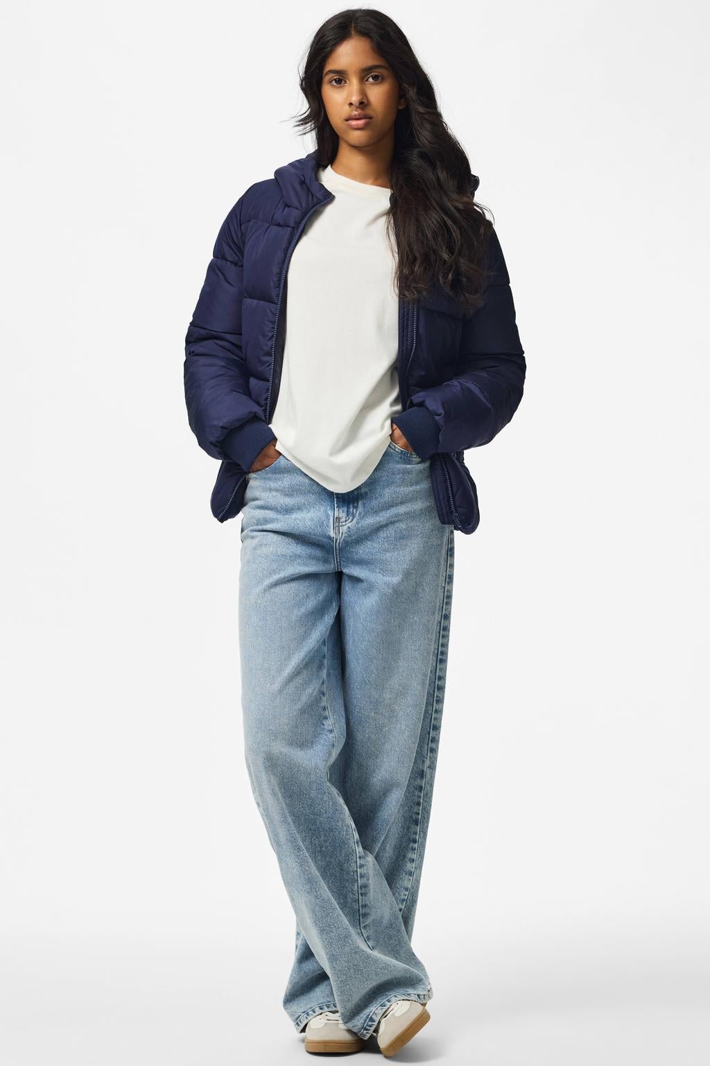 PIECES winterjas - donkerblauw