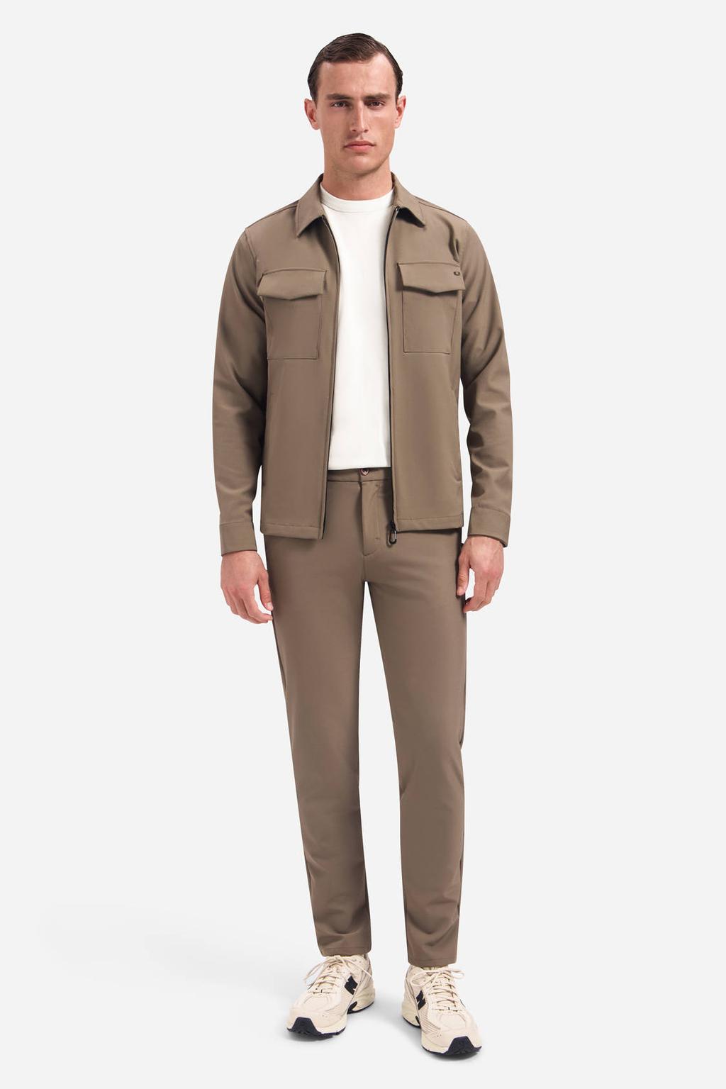 No Excess regular fit travelstof chino - khaki