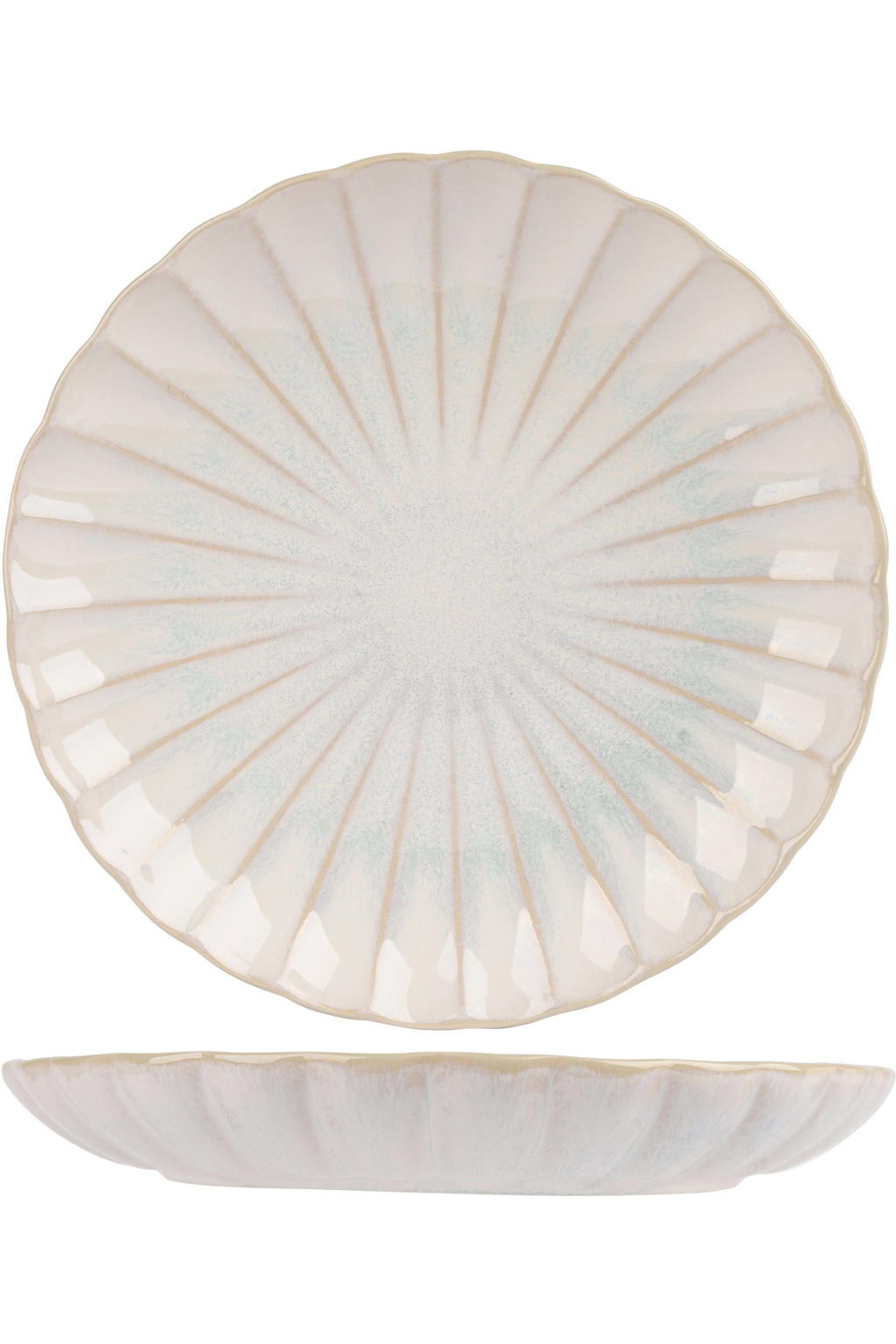 Cosy & Trendy Ontbijtborden / Dessertborden - Astera Pure Wit - ø 21 cm - 4 Stuks