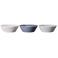 Cookinglife Saladeschalen Siaki - Wit / Blauw / Grijs ø 25 cm - Porselein - 3 stuks