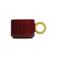 ONA beker (280 ml) burgundy/geel Lou
