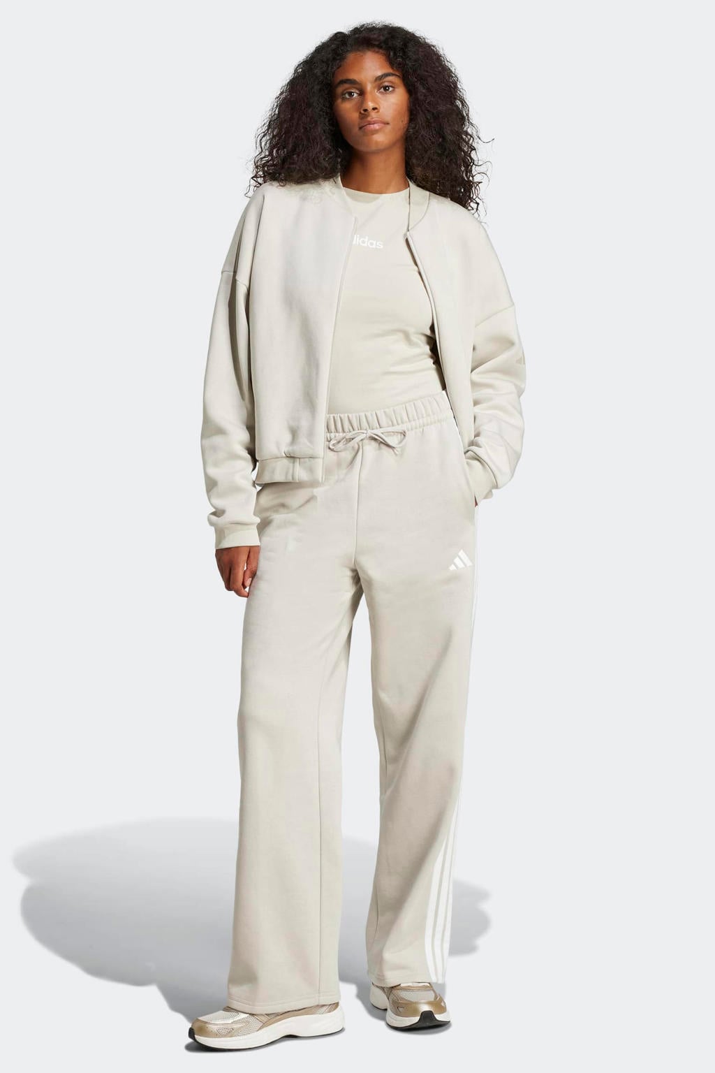 adidas Sportswear regular fit joggingbroek - lichtgrijs