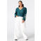 MS Mode Plus Size top met borduursels - blauw