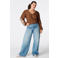 MS Mode Plus Size top met borduursels - camel