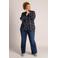 Colletta blouse Plus Size met print - zwart