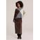 WE Fashion imitatieleren midi rok - bruin