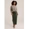 WE Fashion imitatieleren midi rok - donkergroen