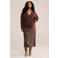 WE Fashion Curve imitatieleren midi rok Plus Size - bruin