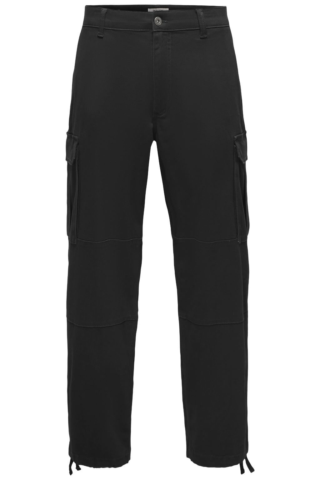 ONLY & SONS loose fit cargobroek - zwart