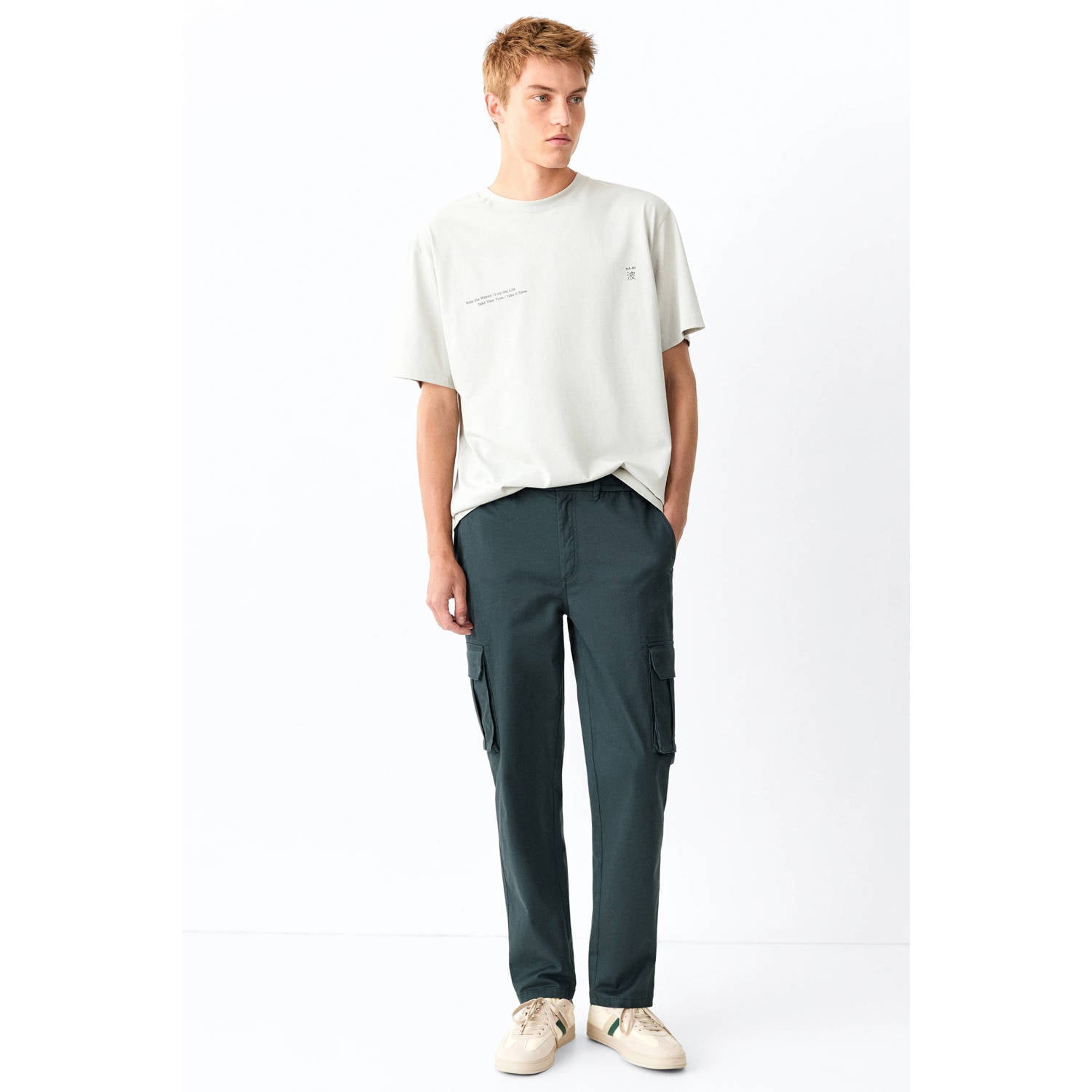 MANGO TEEN cargobroek donkerblauw