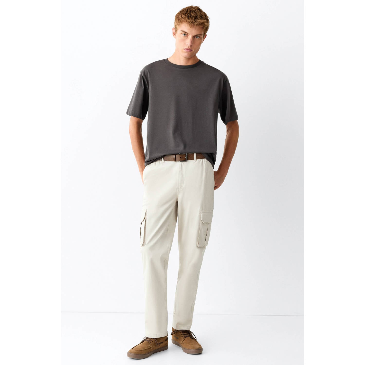 MANGO TEEN cargobroek ecru