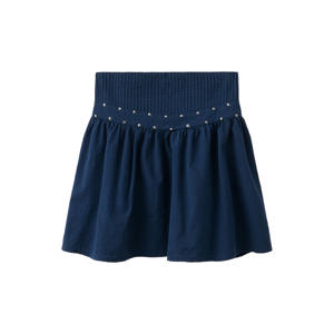 korte A-lijn rok met studs - marineblauw