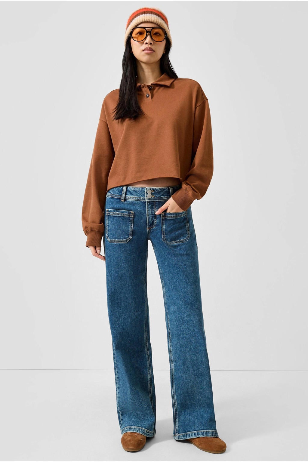 QS sweater - cognac