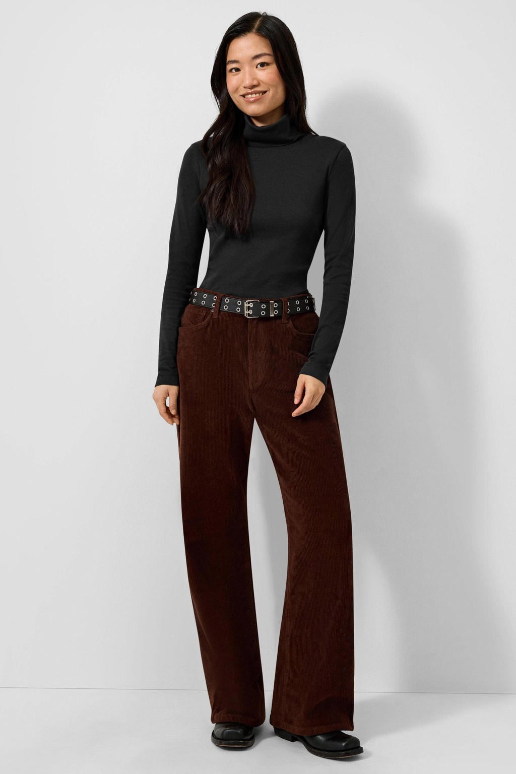 QS top met col - zwart