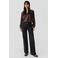 QS blouse met plooien - donkerbruin