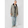 QS twill tussenjas met split, melée en wol - lichtgrijs