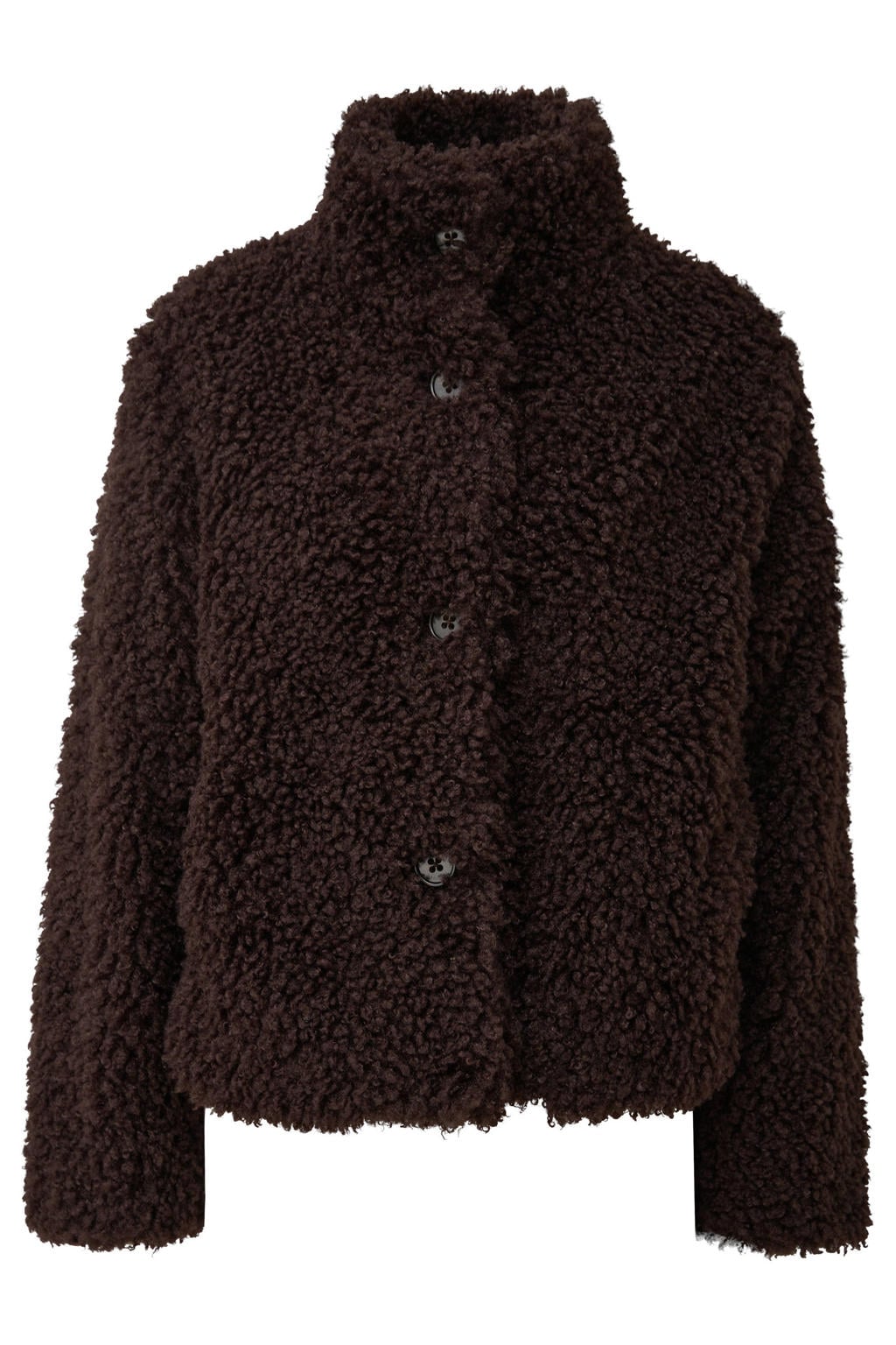 s.Oliver teddy jas - donkerbruin