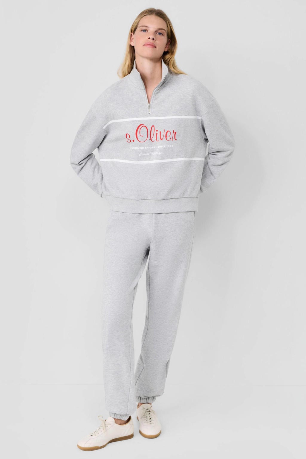 S.Oliver x Heidi Klum gemêleerde sweater - grijs