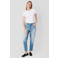 S.Oliver x Heidi Klum mom jeans met rafels - mediumblauw