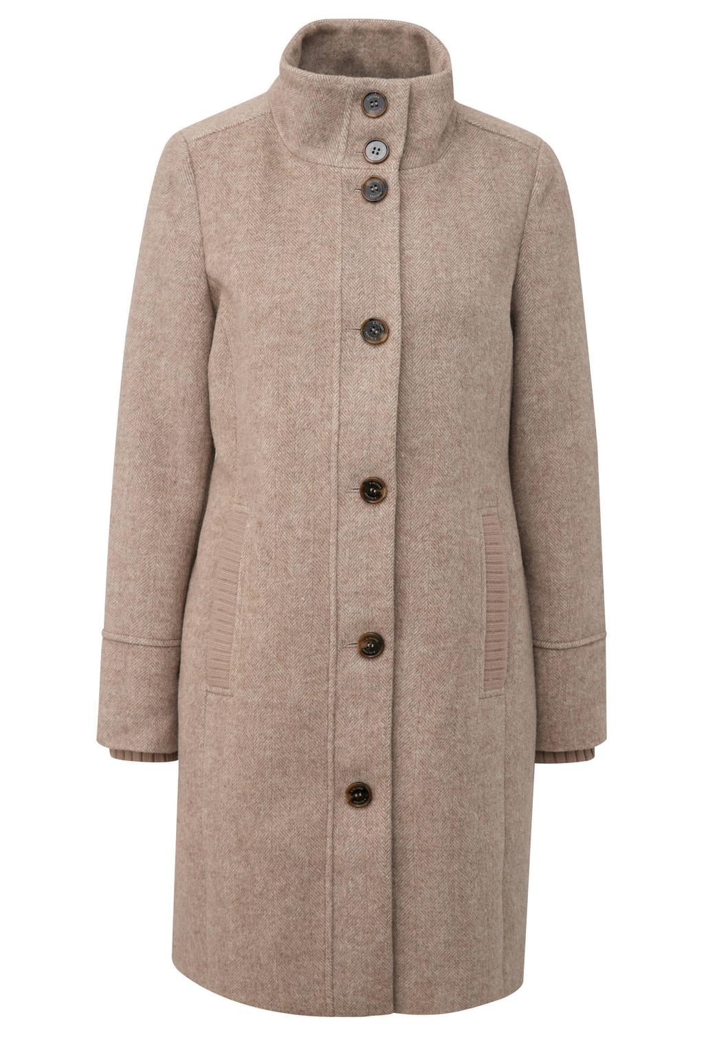 s.Oliver wollen wintermantel - beige