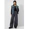 QS denim gilet met rafels - medium blue