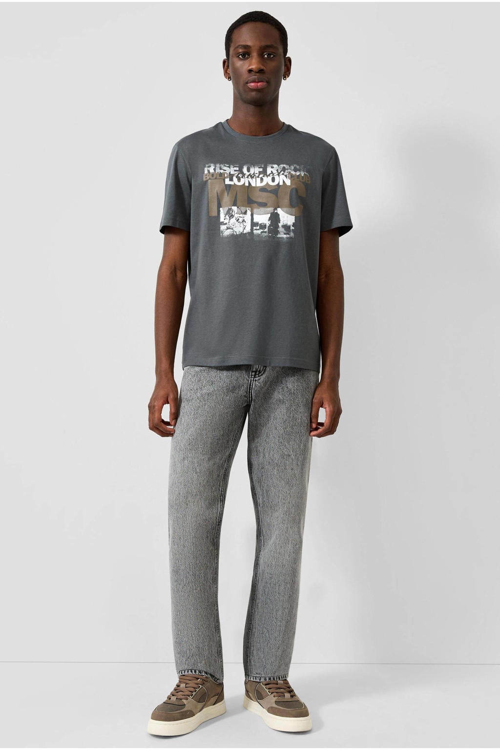 QS straight leg jeans - grijs