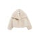 comma faux fur winterjas - beige