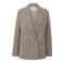 s.Oliver geruite double breasted blazer - grijs/zwart