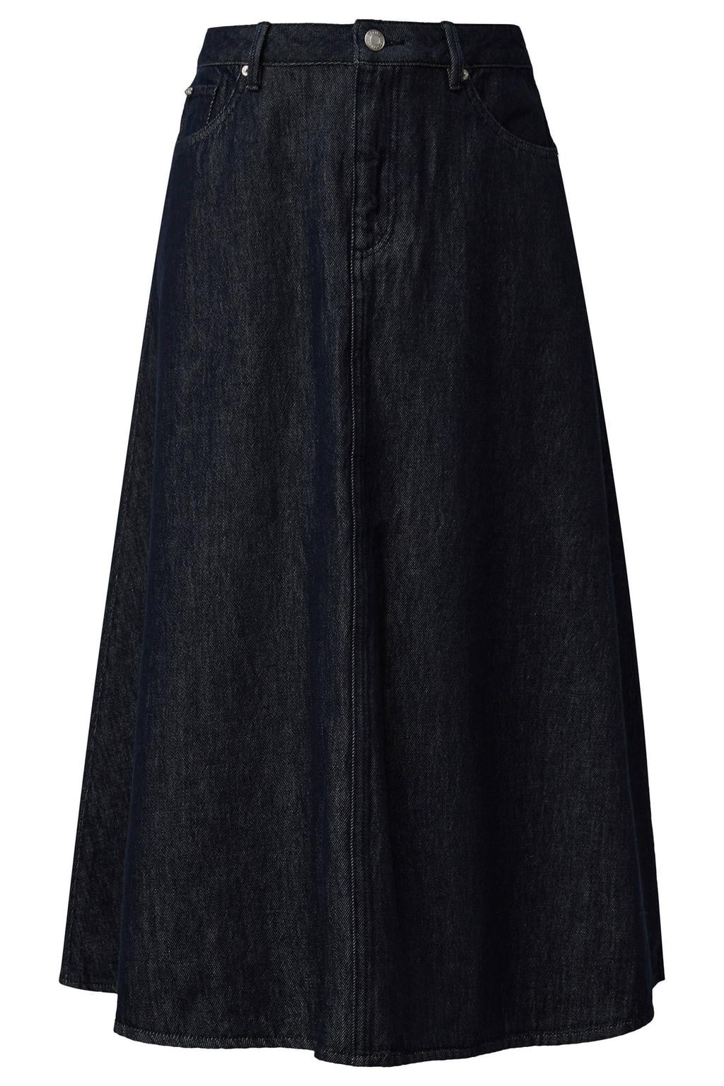 Dark blue denim dames s.Oliver rok voorzien van