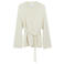 comma gebreid vest met ceintuur en wol - ecru