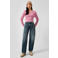 QS katoenen kabeltrui met kabels - roze