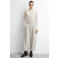 comma straight leg pantalon met plooien - zand