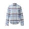 s.Oliver geruite blouse - lichtblauw/bruin