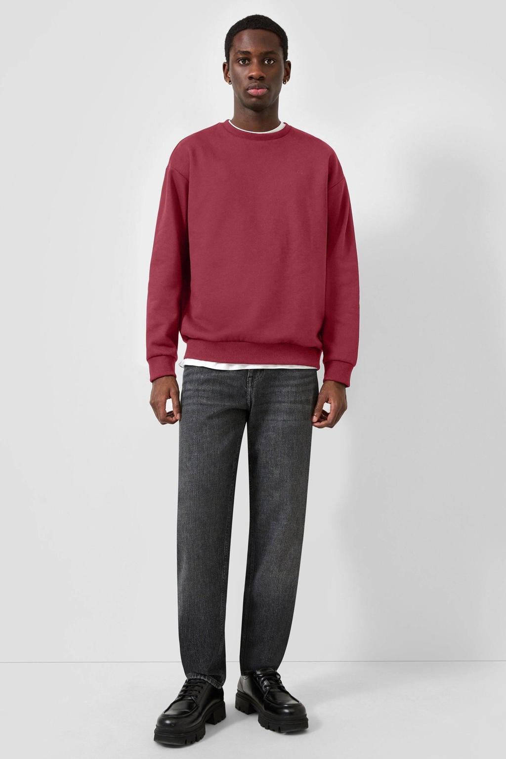 QS regular fit trui - rood