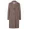 s.Oliver wollen wintermantel met split - taupe
