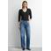 comma wide leg jeans - light blue