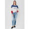 S.Oliver x Heidi Klum sweater met tekst - blauw/wit