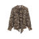comma top met zebraprint - donkerbruin