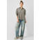 QS geruite blouse - ecru/zwart