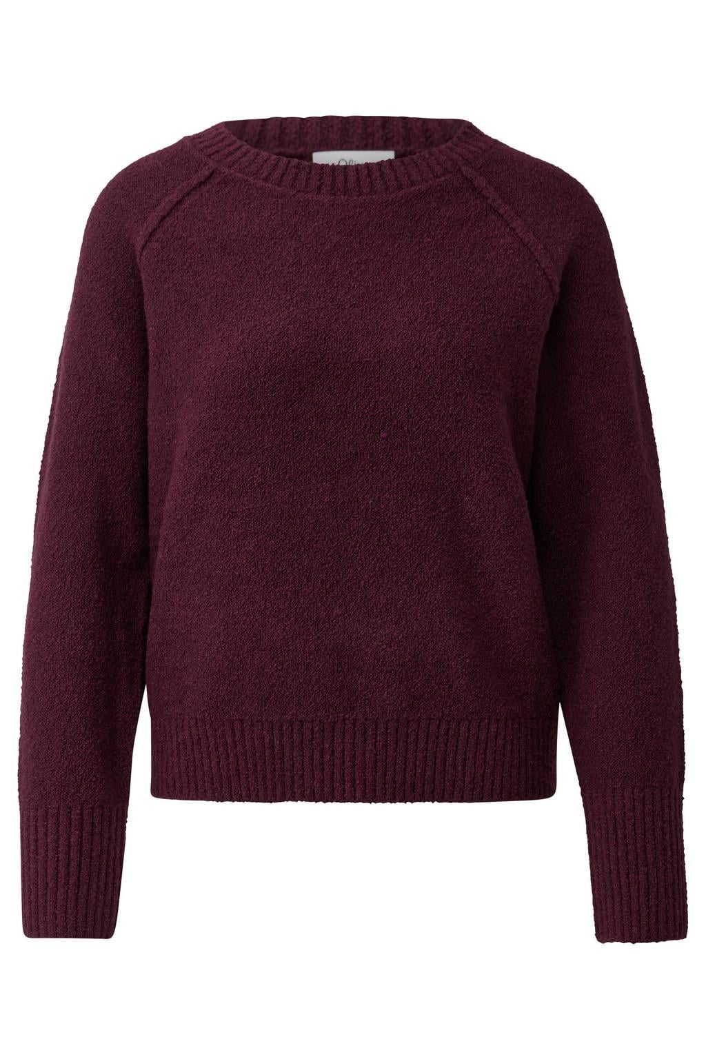 s.Oliver Curve Plus Size katoenen gebreide trui - paars