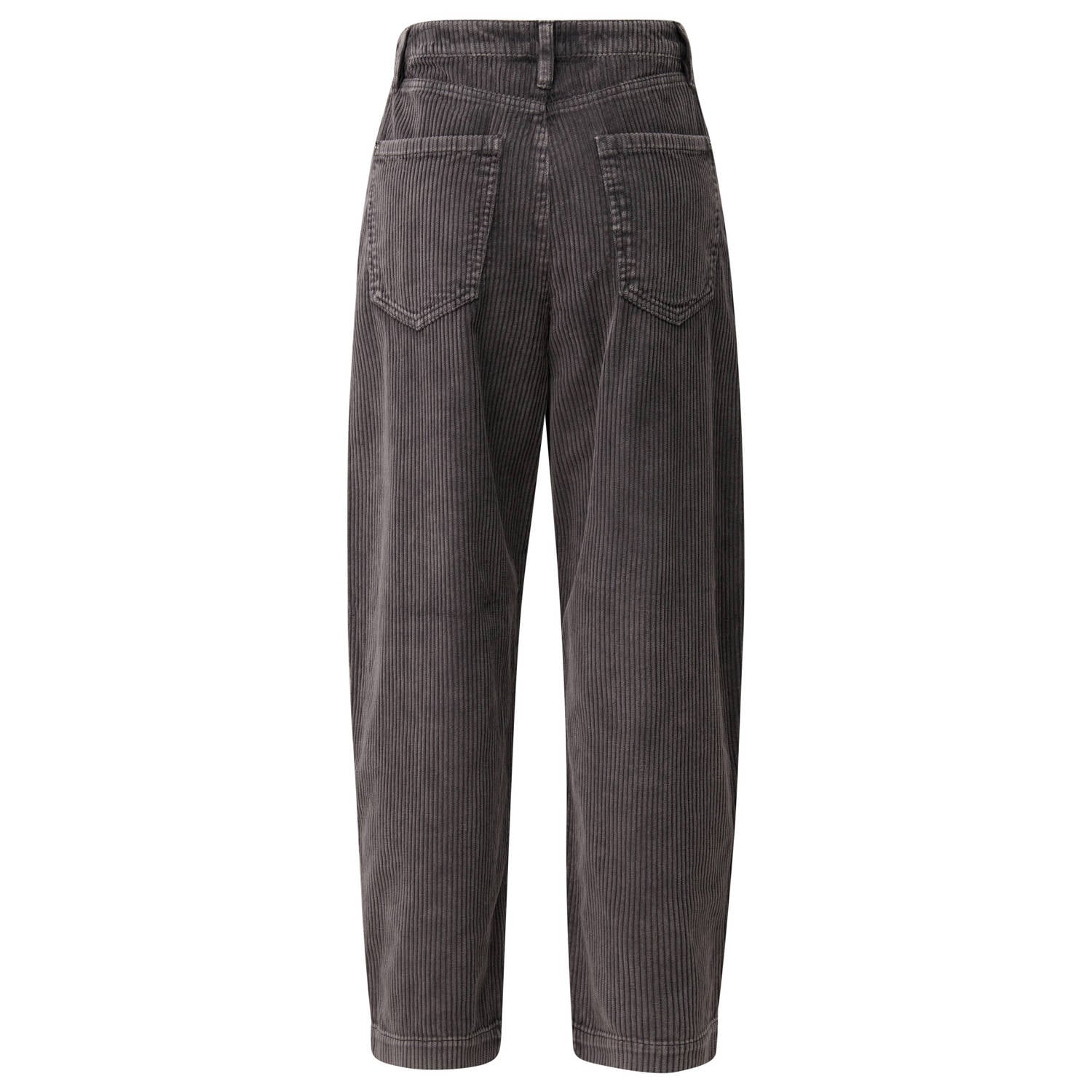 s.Oliver high barrel corduroy broek antraciet