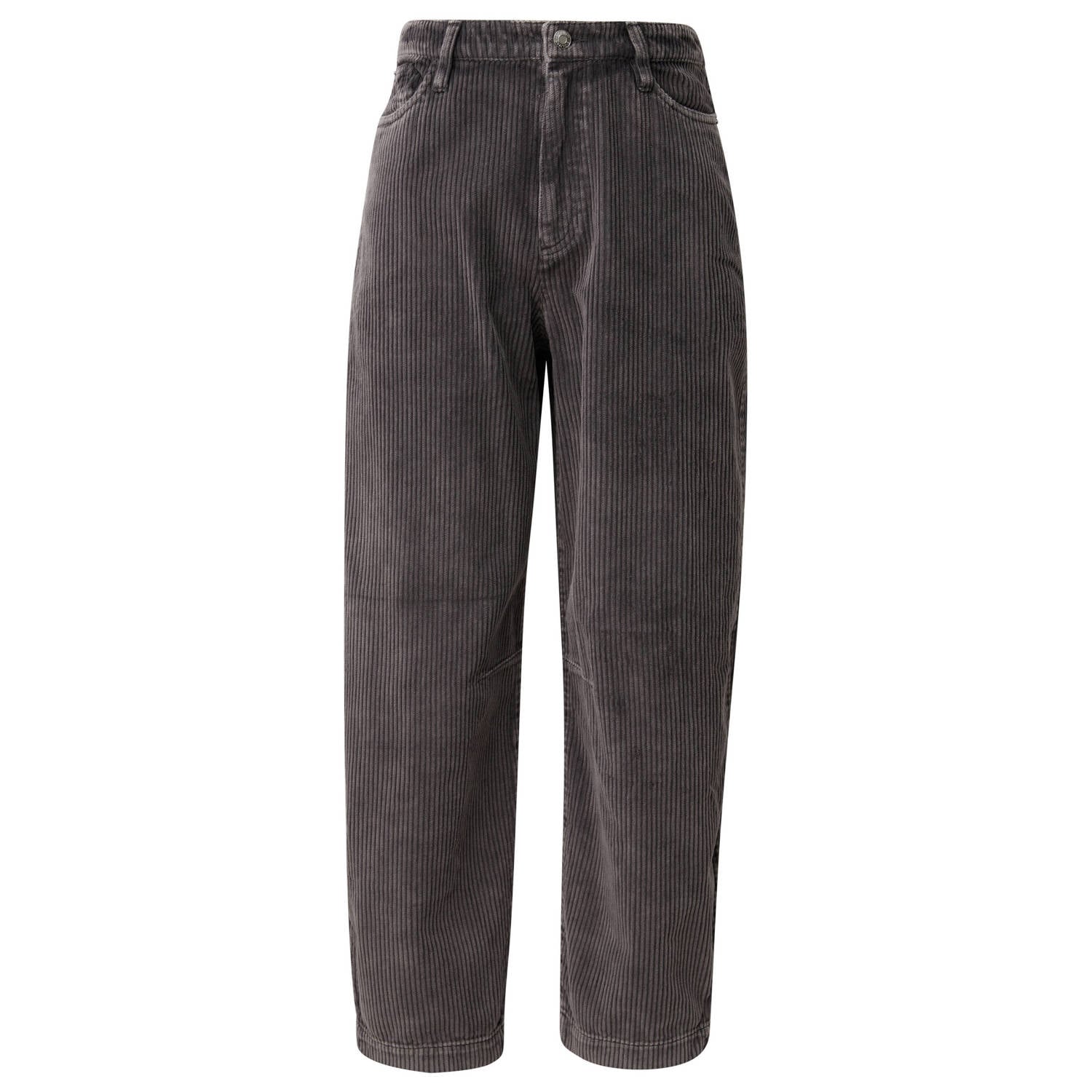 S.Oliver high barrel corduroy broek antraciet