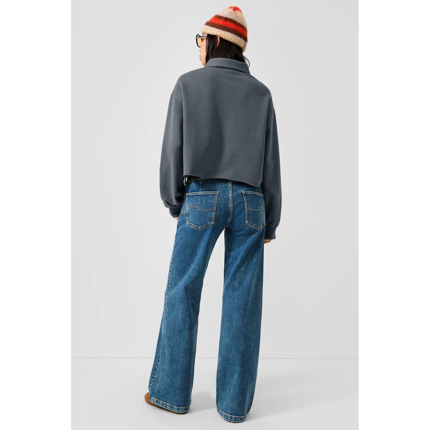 QS sweater antraciet