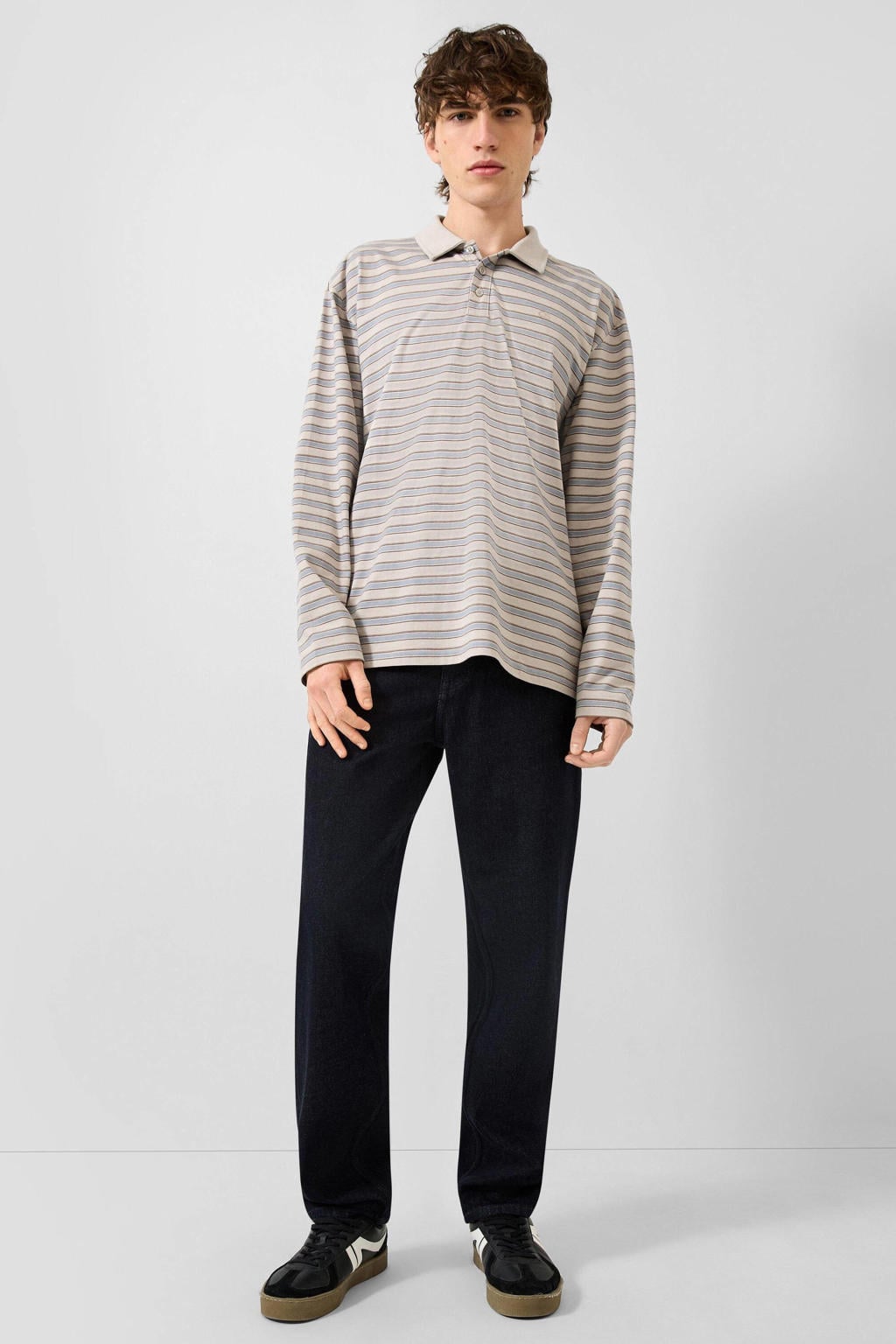 QS straight leg jeans - donkerblauw denim