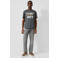 QS regular fit T-shirt met print - grijsblauw