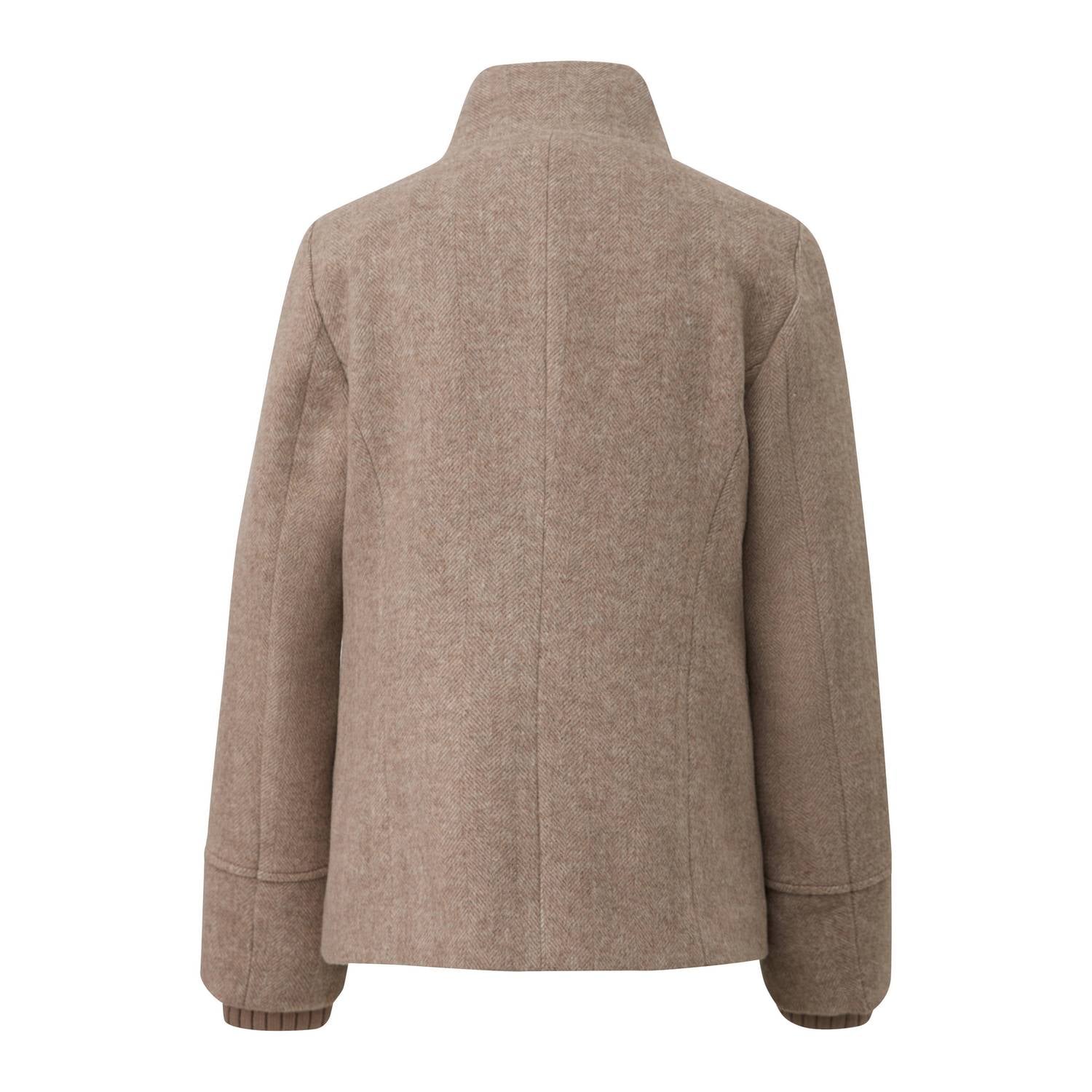 s.Oliver gemêleerde winterjas met wol beige